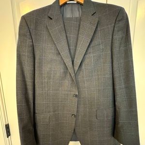 Peter Milar Gray Plaid Suit 42T